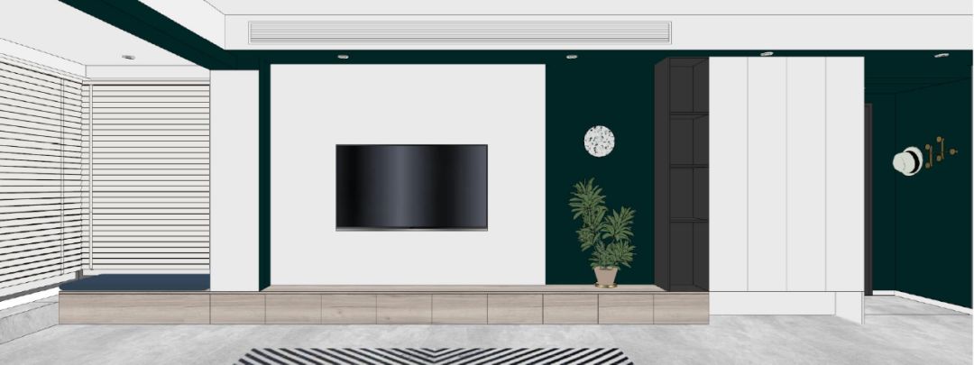 85㎡水电云立方套三双卫,绿色艺术空间的焕新设计-43