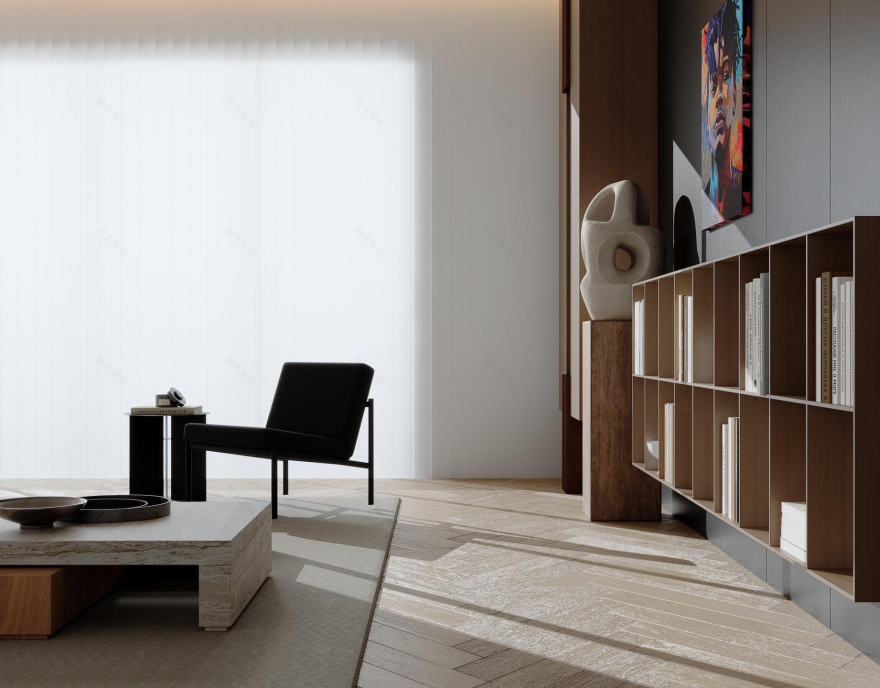 空间诗意的编织者·现代简奢大平层-6