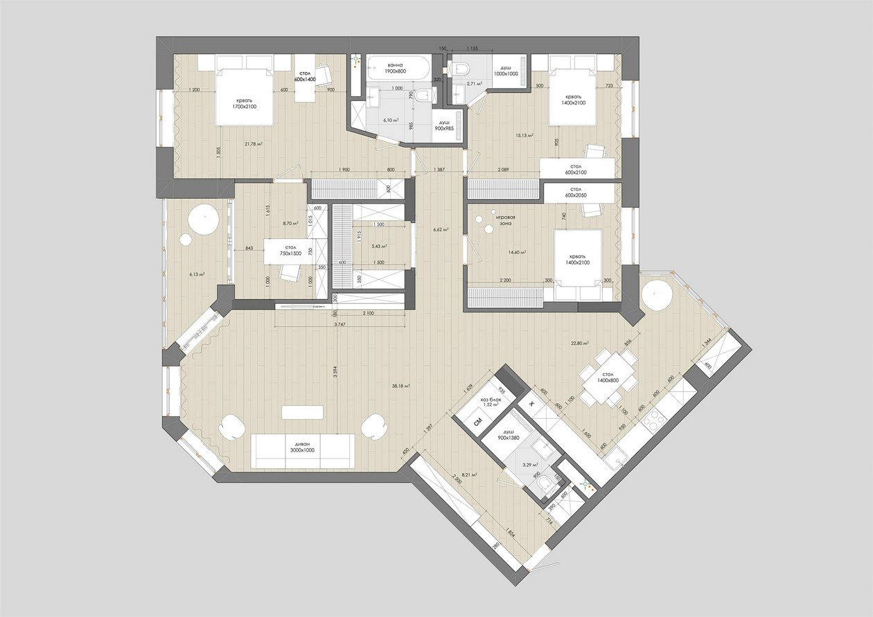 187㎡大平米公寓设计-0