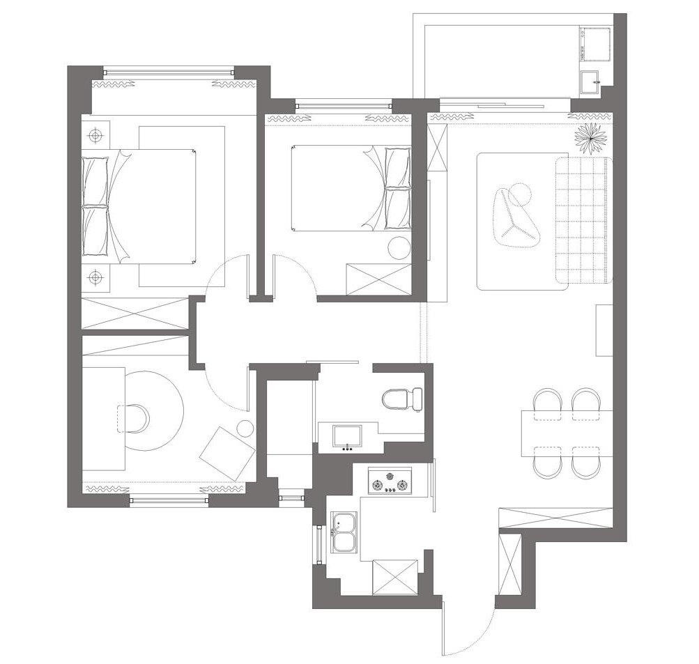 颜青软装︱经典述复古调性,予电影般质感的生活缩影丨中国杭州-44