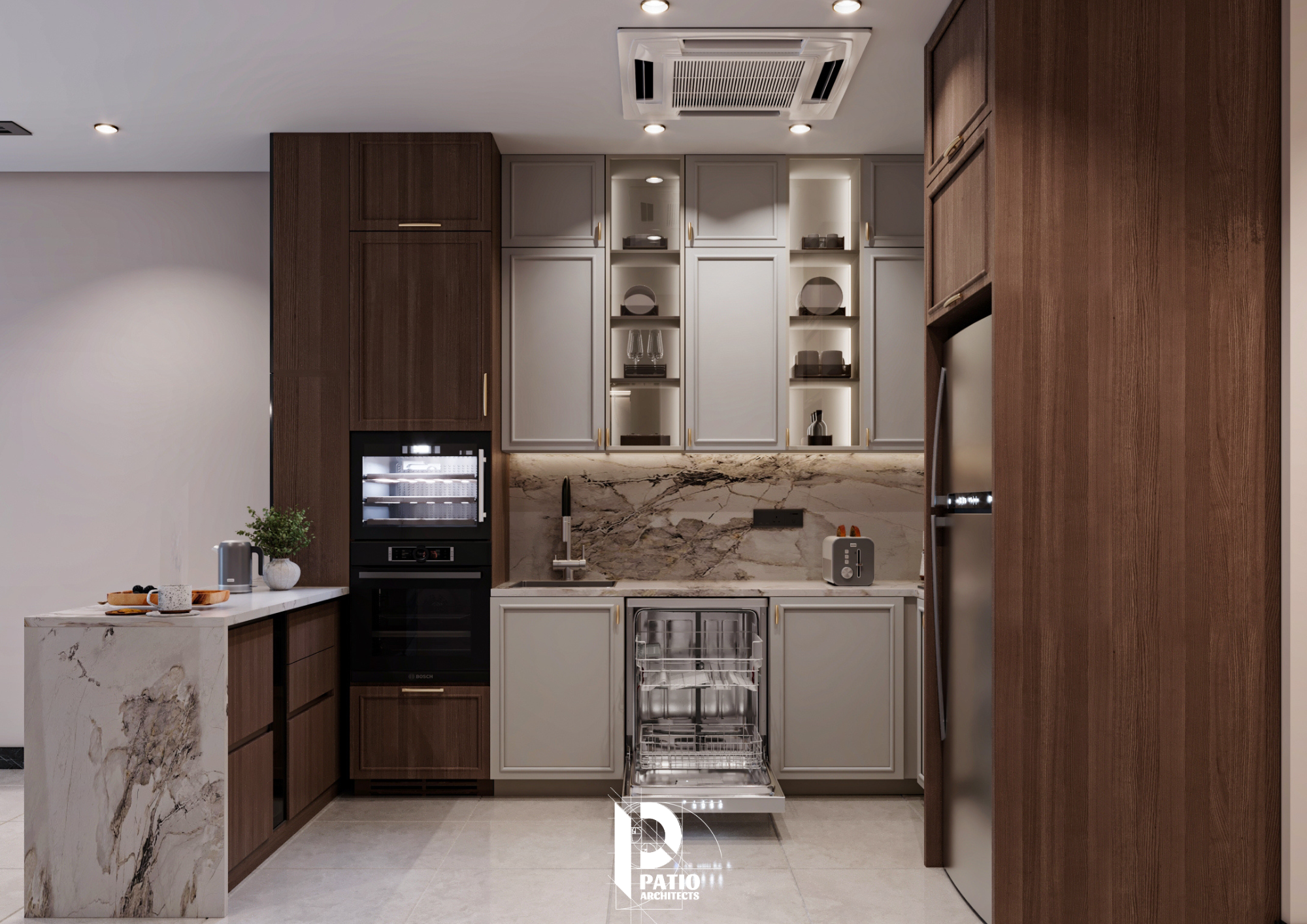 现代卧室与厨房室内设计丨阿联酋阿布扎比丨Patio Architects L.L.C-10