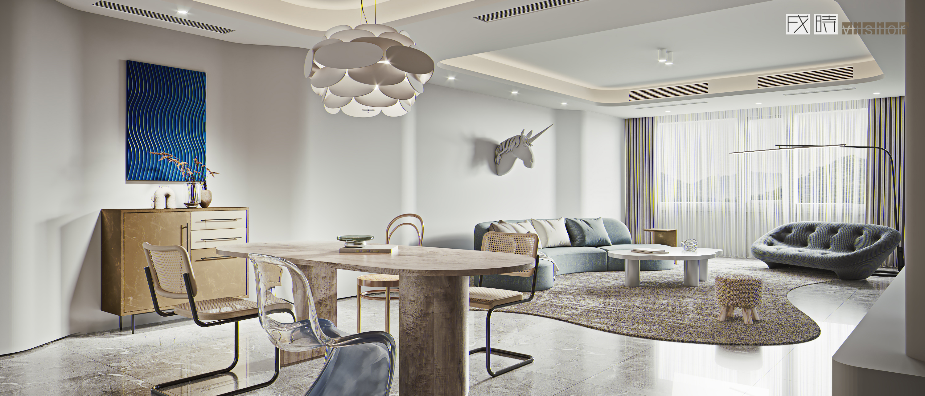 现代轻奢平层设计，打破枯燥工作空间-9