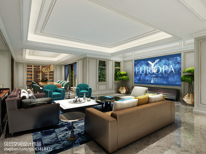 别墅豪宅400平米装修案例  翡翠湘湖一号-8