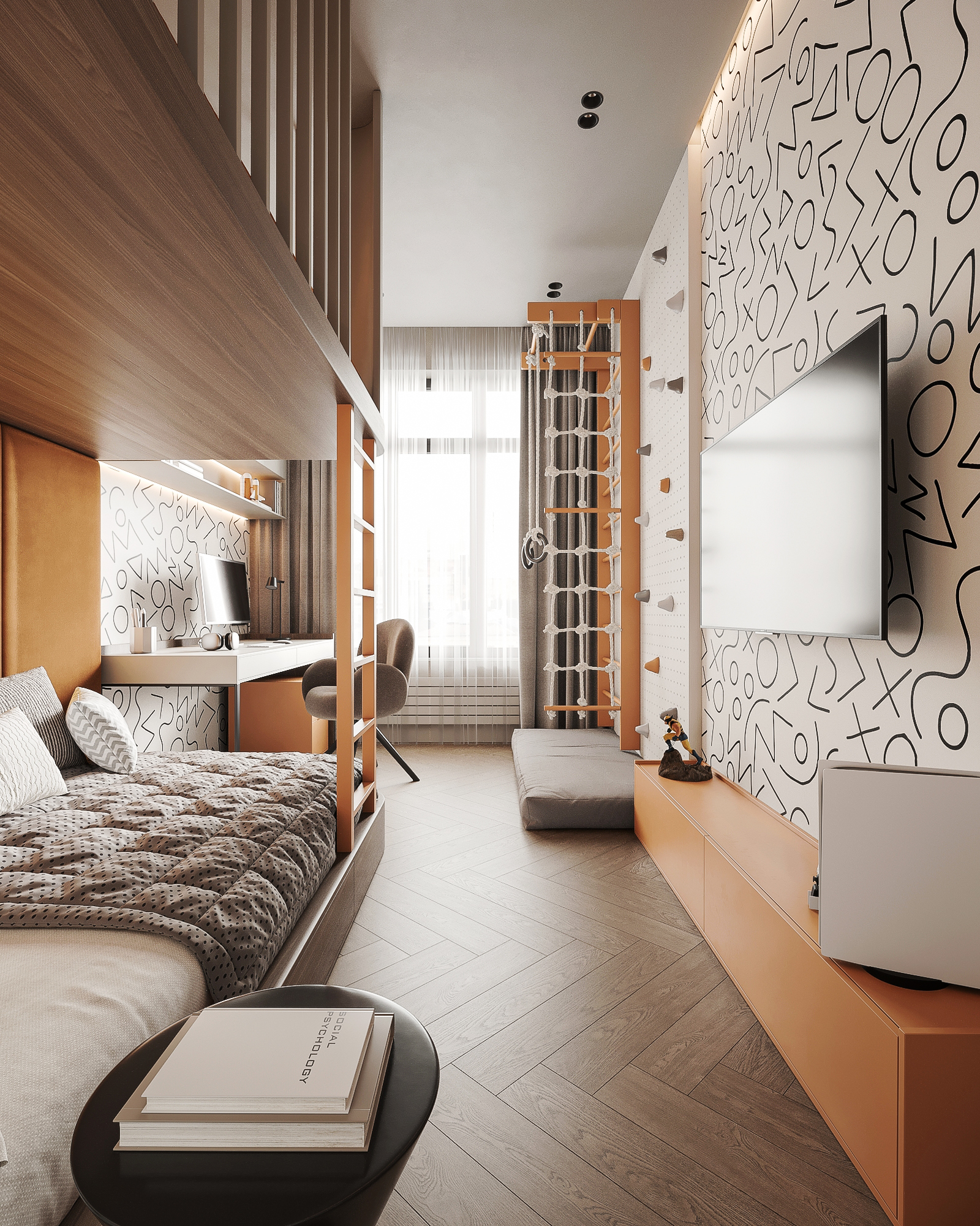 温暖色调的家庭舒适公寓丨拉脱维亚里加丨Bodes studio-43