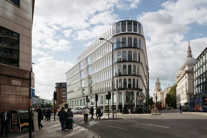 引入蓝天与白云的30 Cannon Street 办公楼改造-4