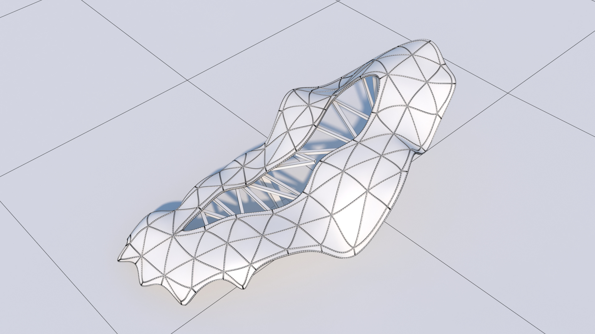 凉棚三维模型有机-6