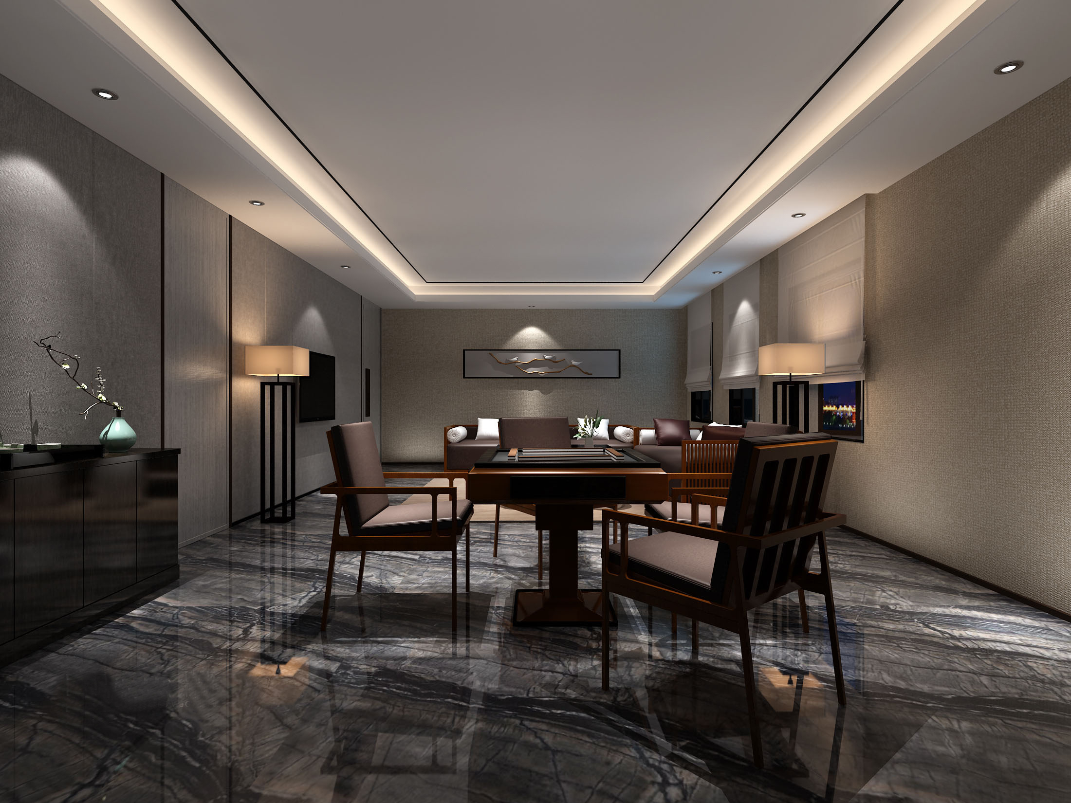 中式新中式风格家装效果图-8-25