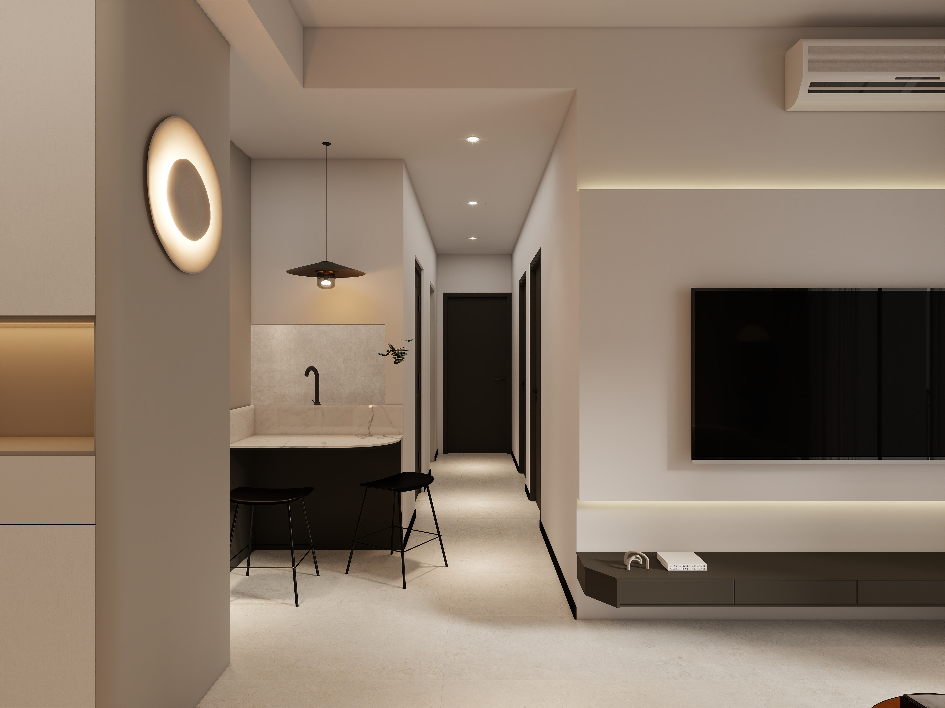 Chuo Chu Kang condo: Monochrome Black & White Design-16