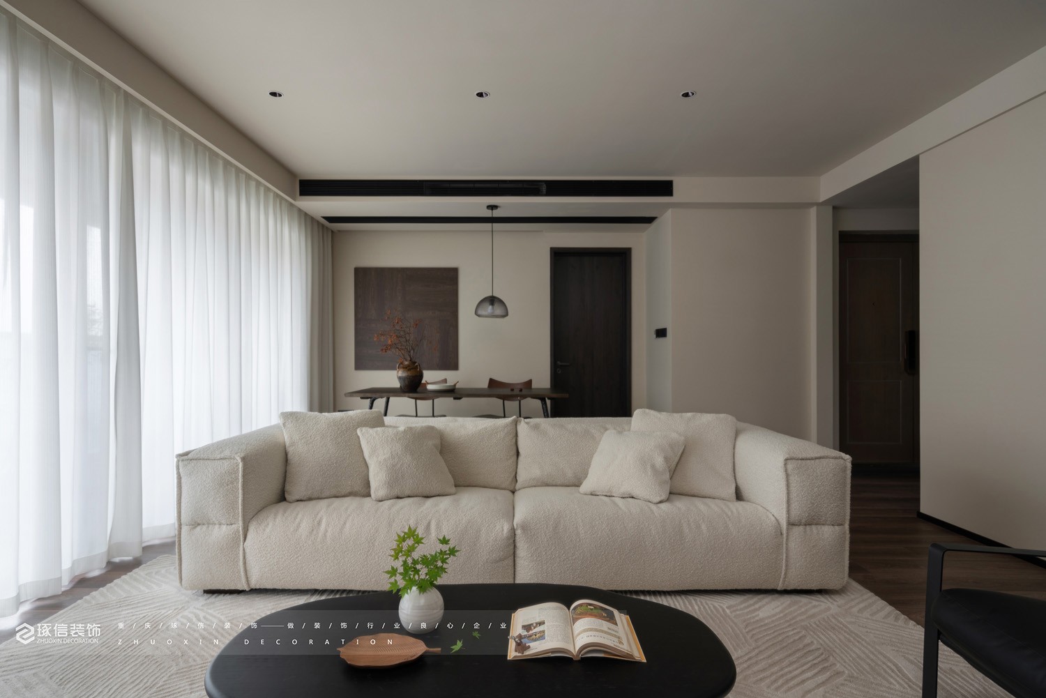 110 平简约现代风舒适空间丨琢信装饰-0