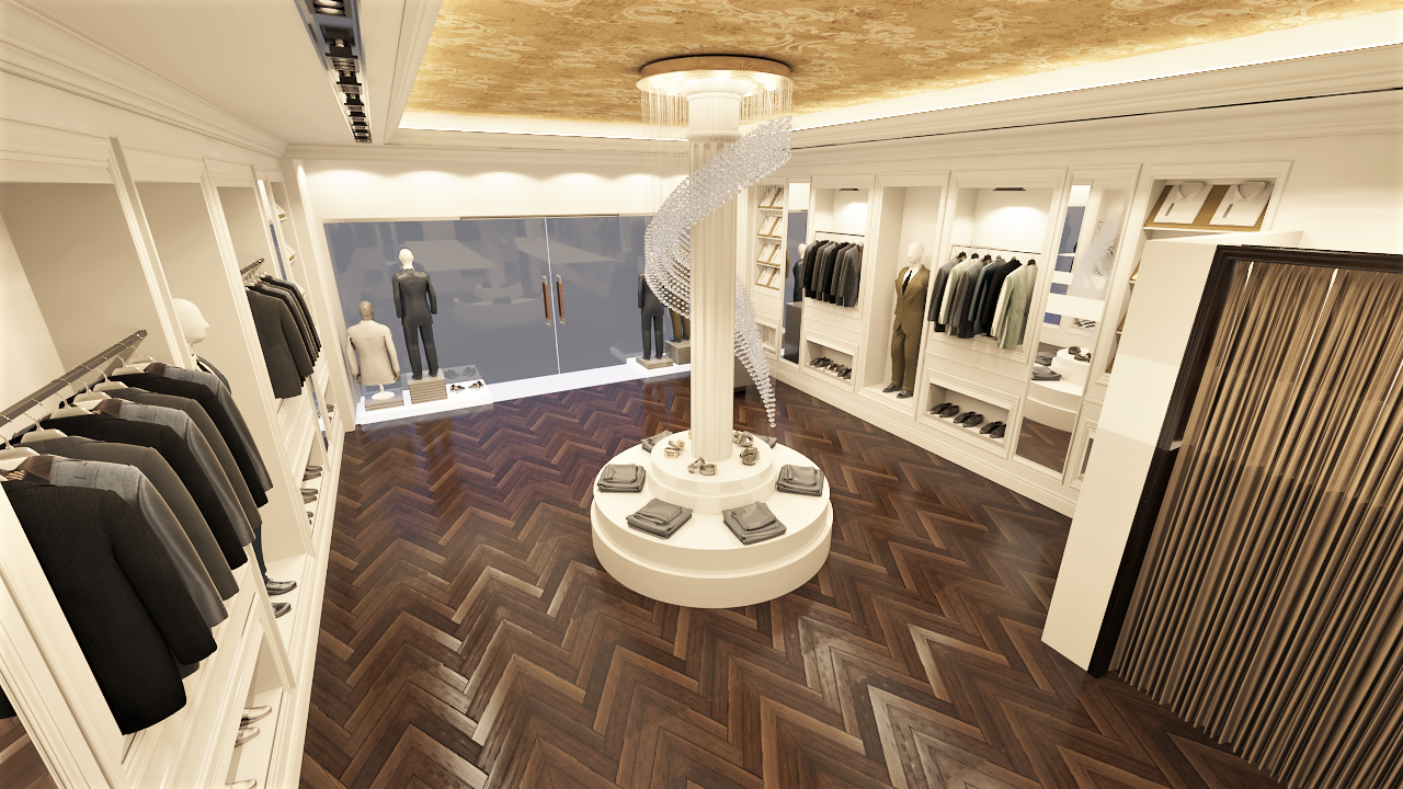 MEN'S CLOTHING STORE (INTERIOR DESIGN)-4