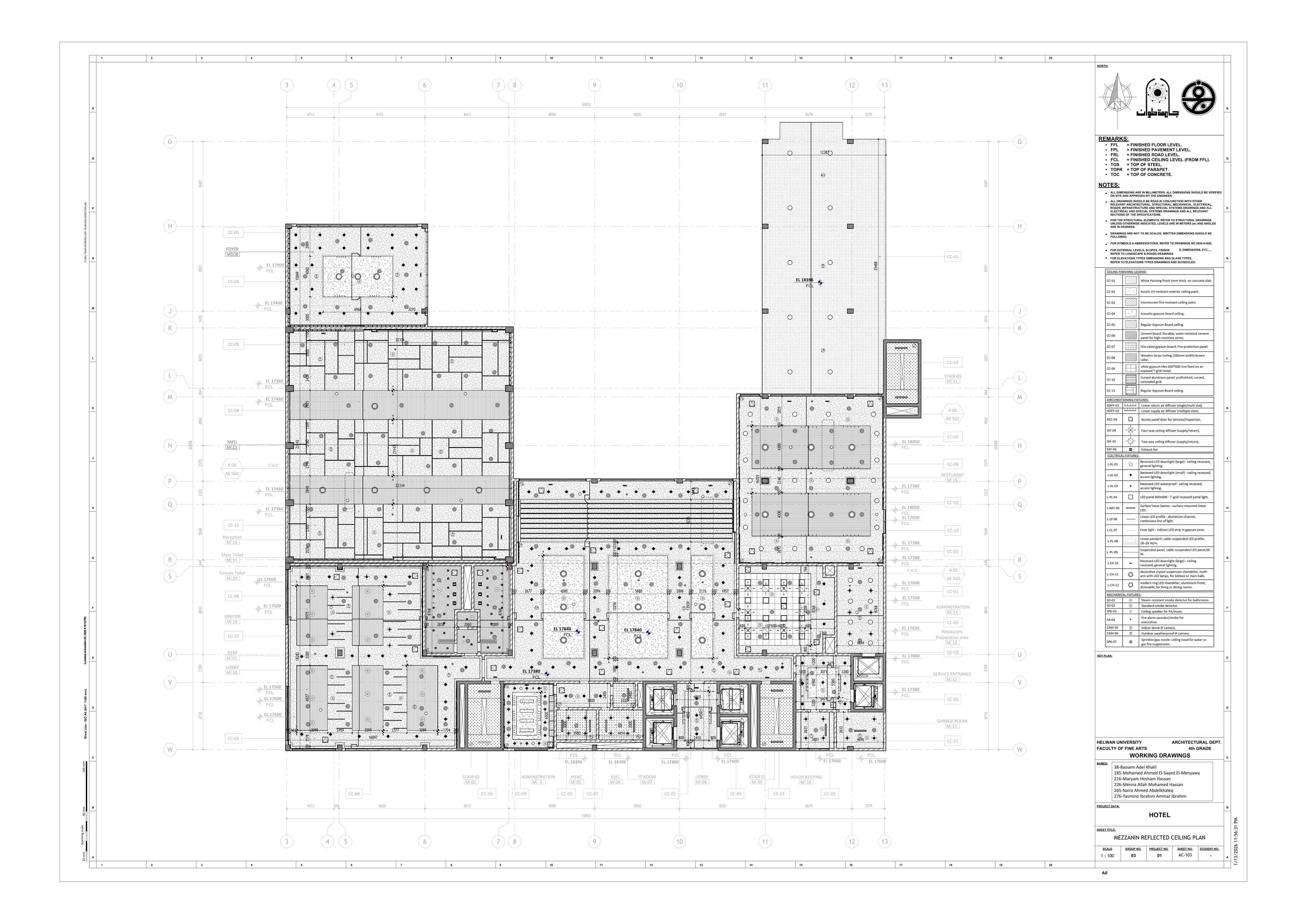 Blue Hotel | 3-Star Hotel Working Drawings-58
