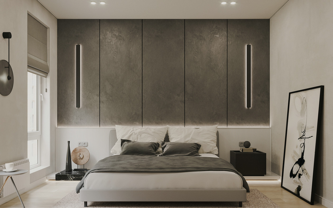 高级灰色系公寓-7