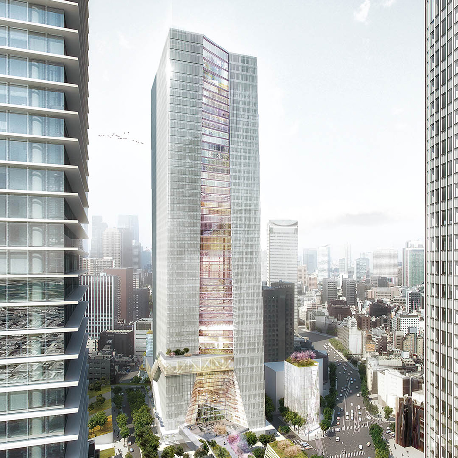 东京新地标——OMA 打造高架花园摩天大楼-0