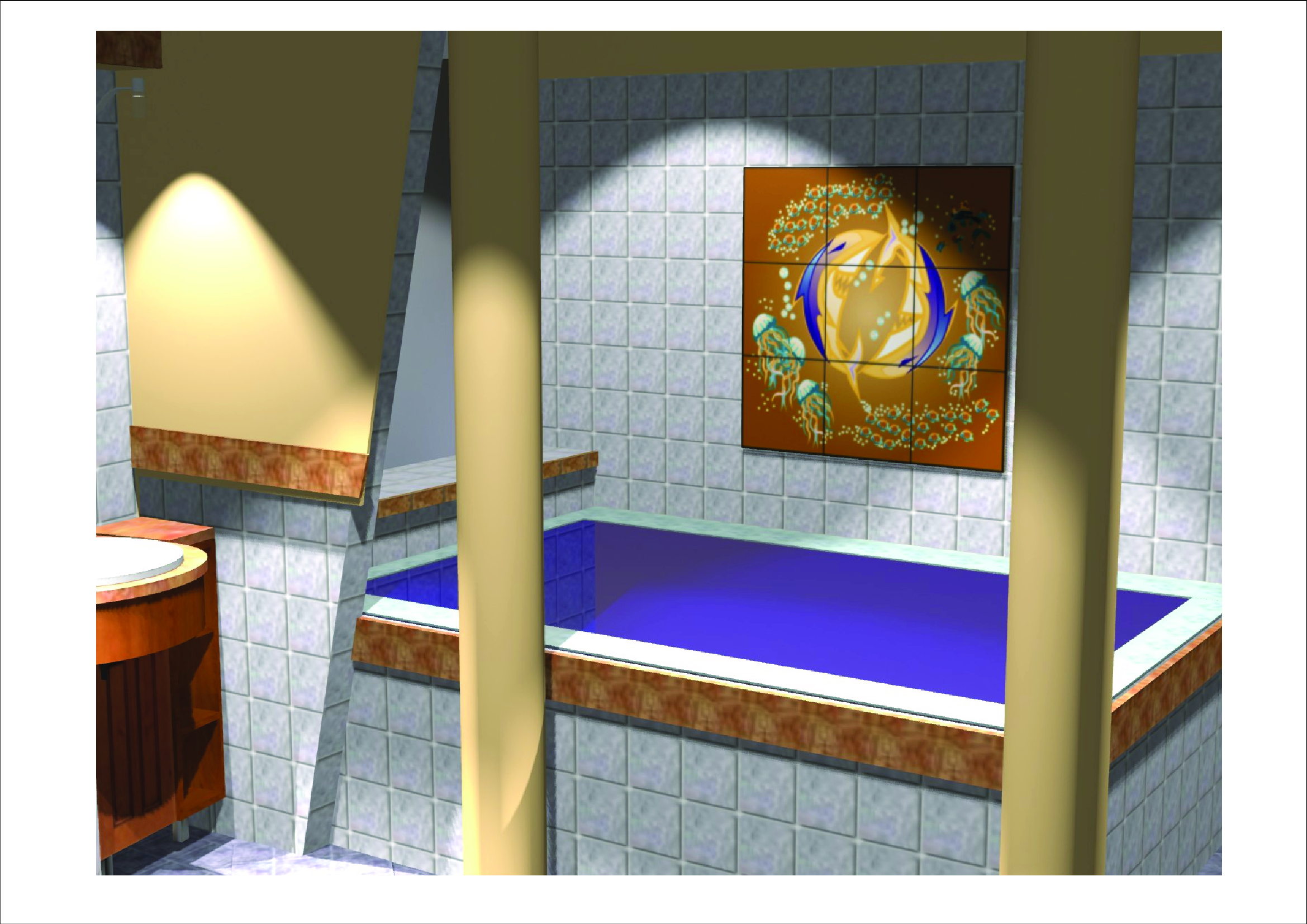 海洋风格卫生间墙面壁画设计丨案例作者（未明确姓名）-21