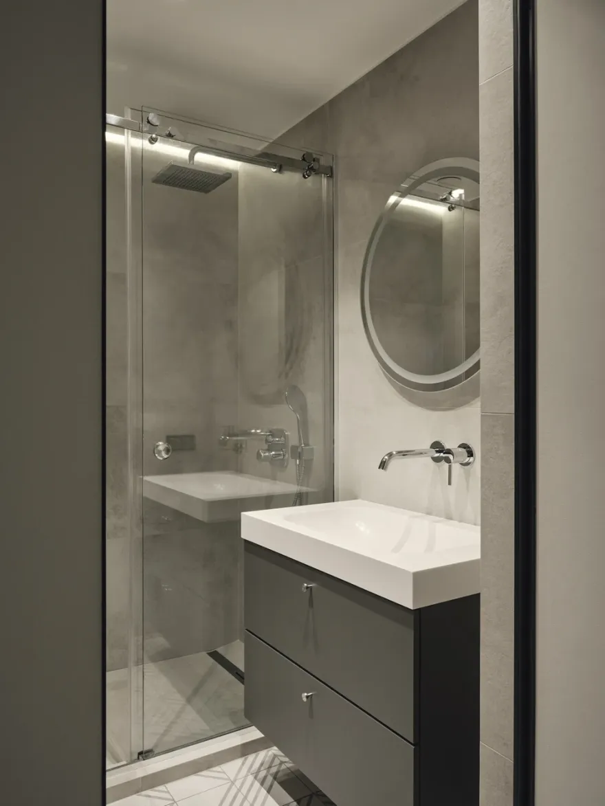 97平米瓦西里岛暖色调公寓设计丨俄罗斯圣彼得堡-27