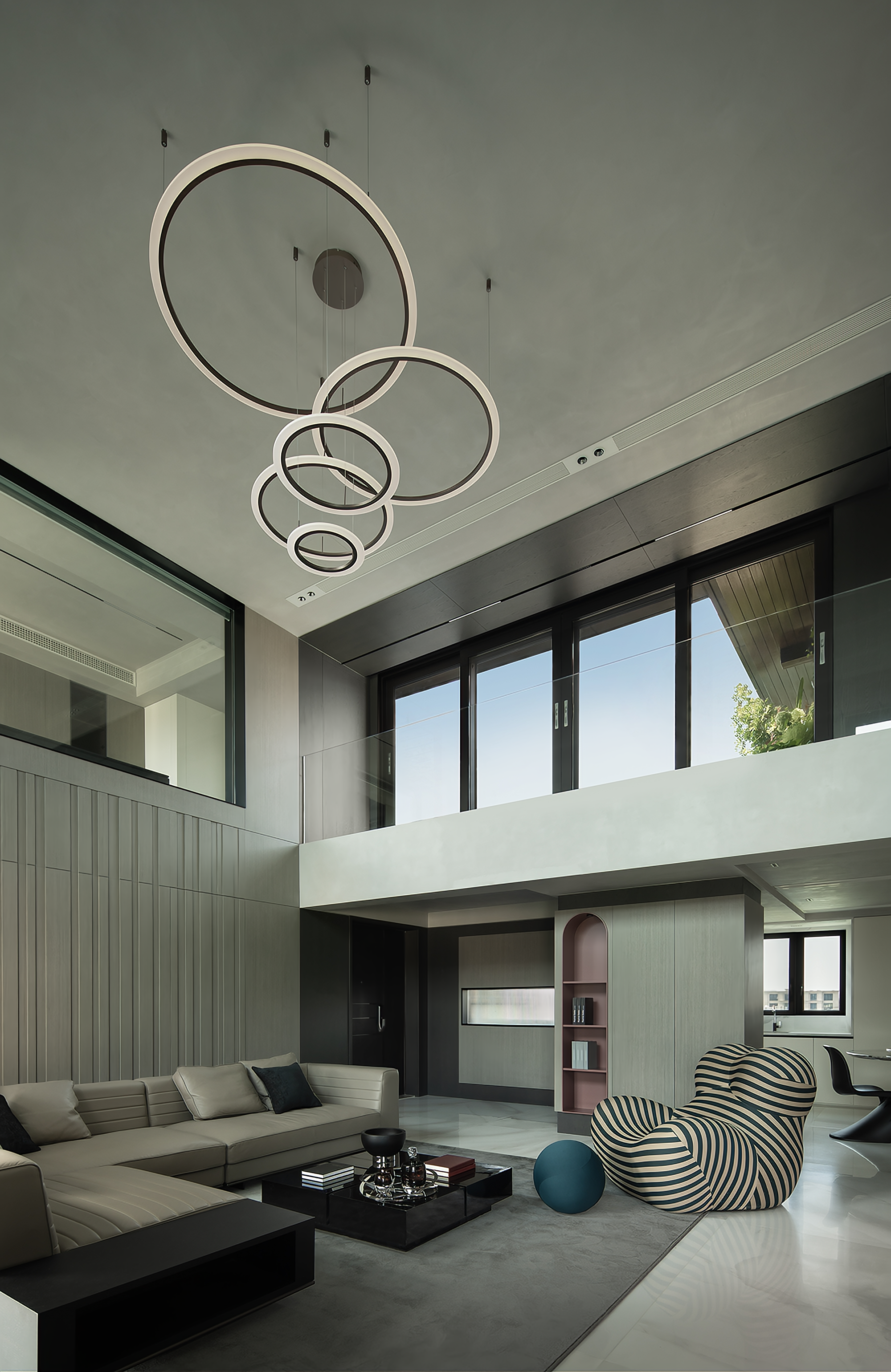 320㎡简约跃层丨中国浙江丨杭州一则空间设计-3