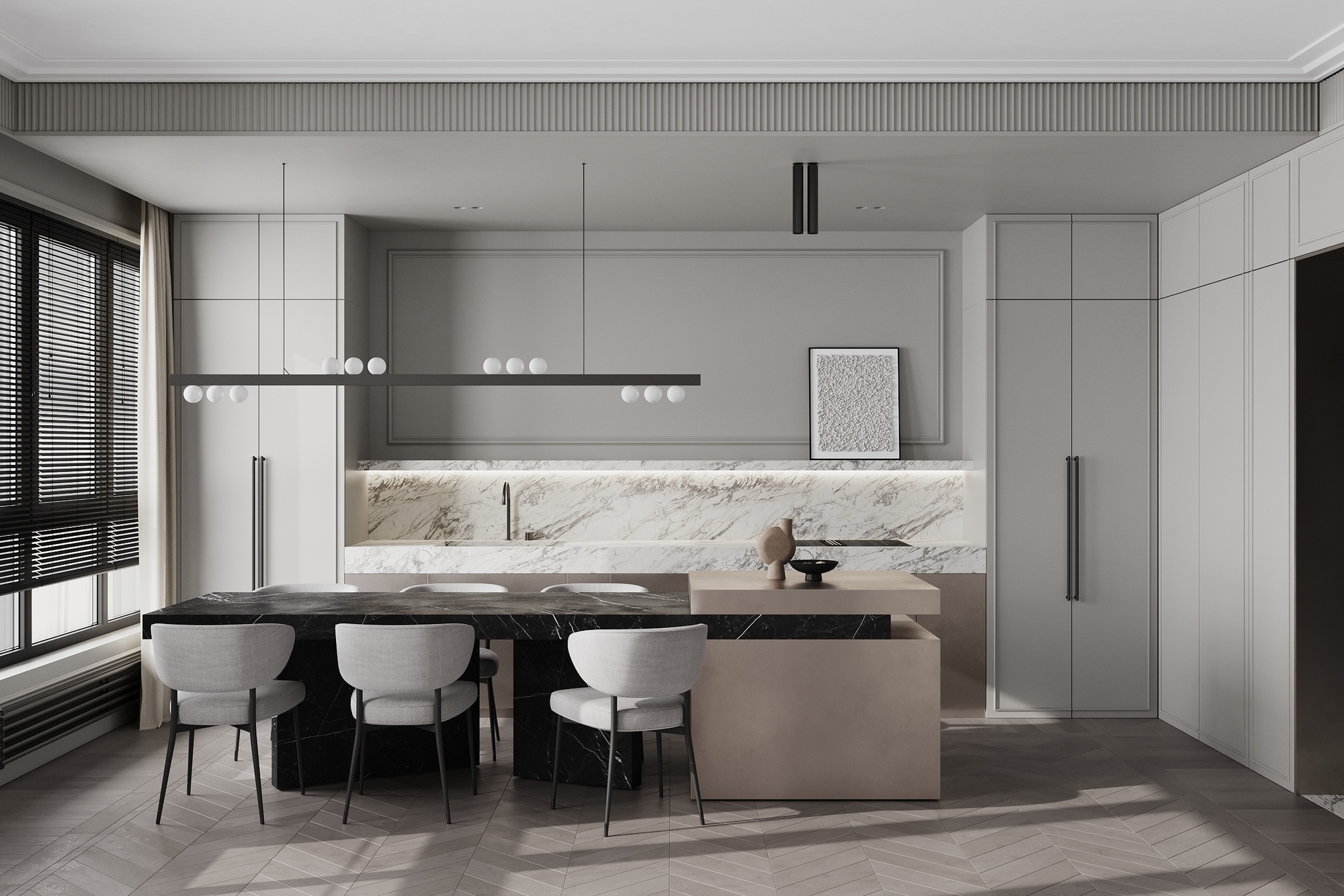 莫斯科河滨公园 88 平室内设计丨俄罗斯莫斯科丨Quadro Room-11