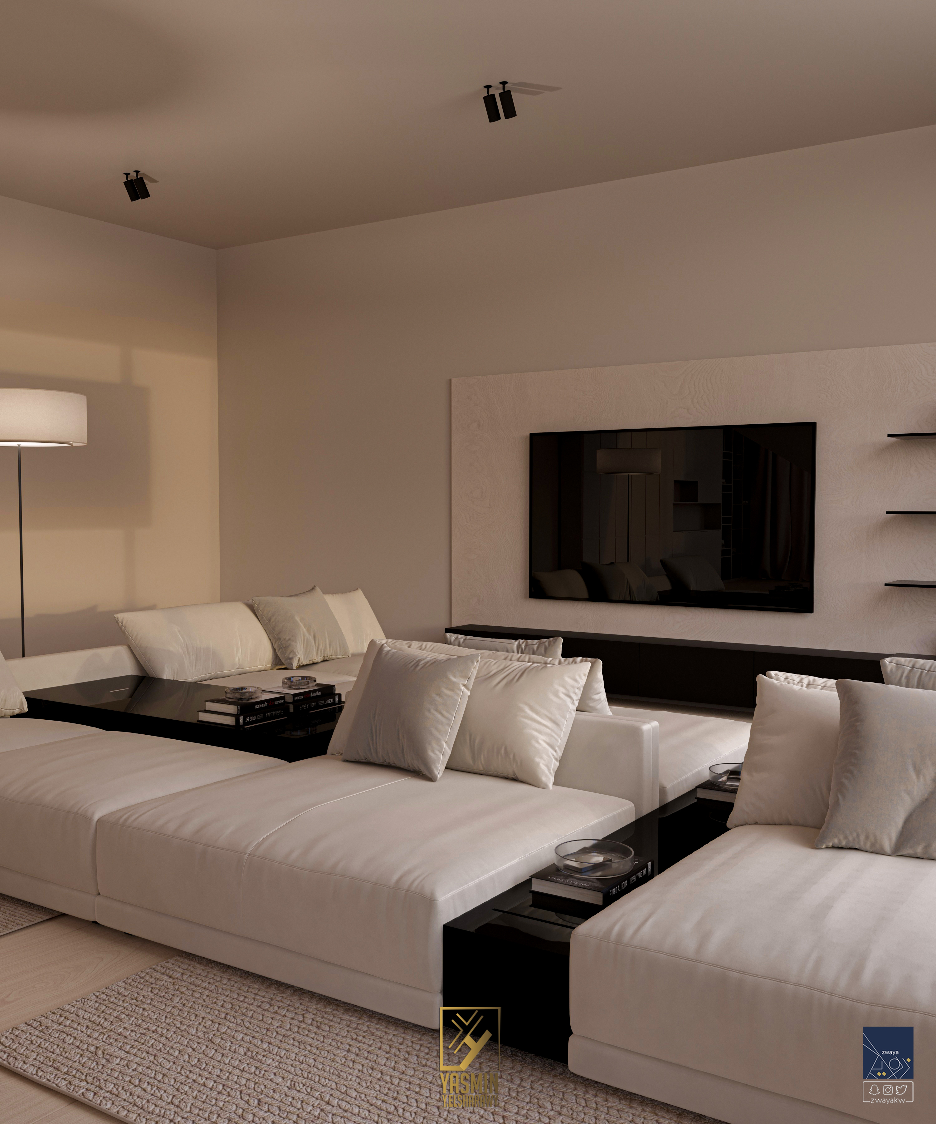 极简主义大厅设计丨yasminy.elsharawy-16