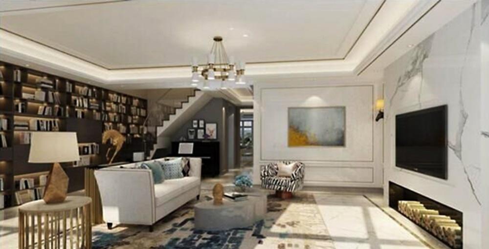 尚层别墅装饰打造轻奢御锦联排别墅-0