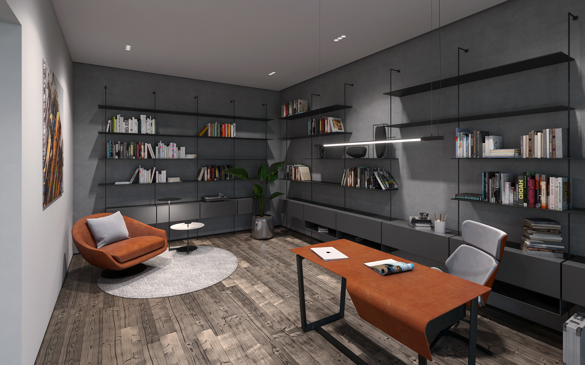 混凝土+木材 细腻且有质感的公寓-6