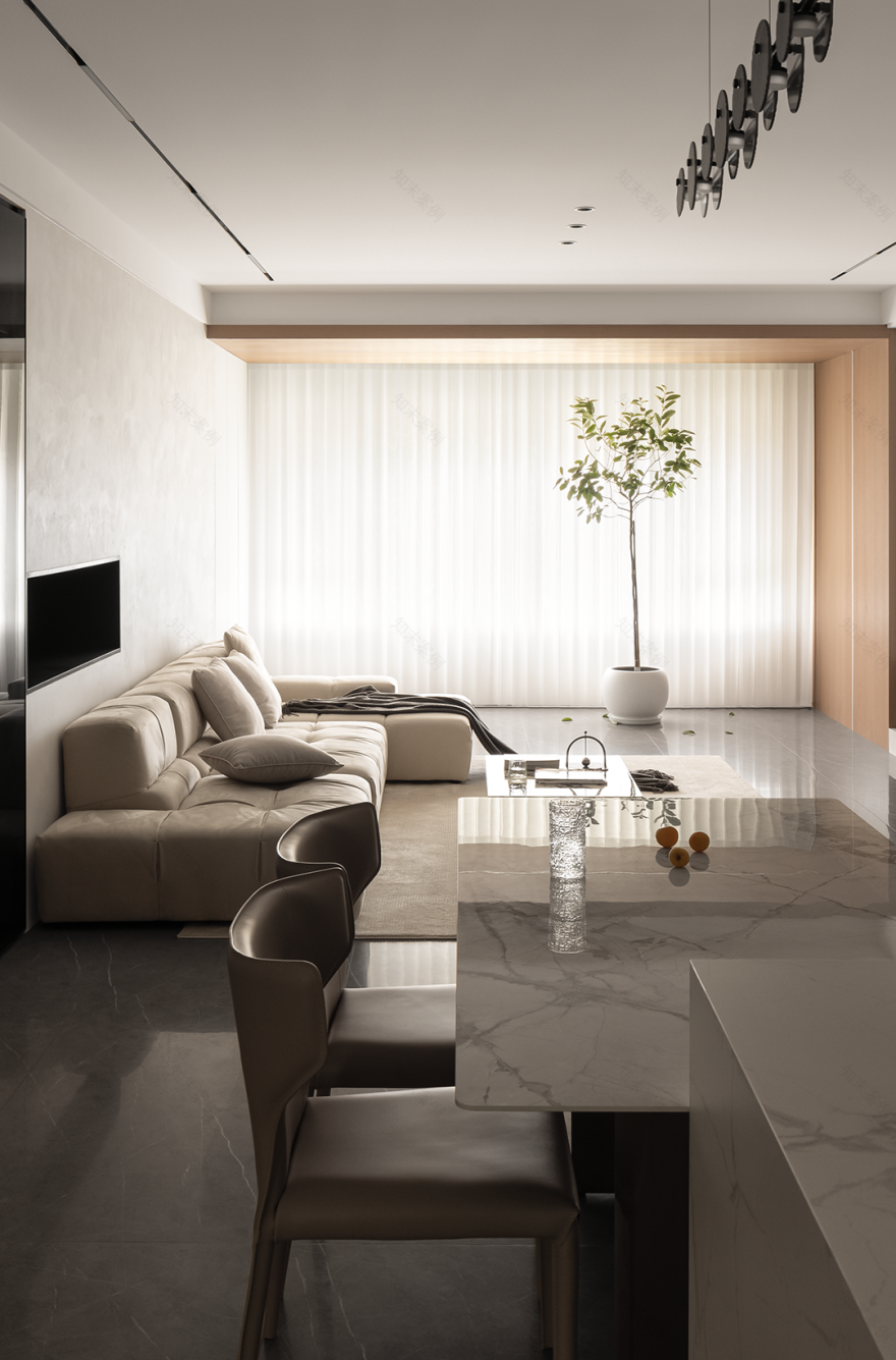 170㎡简约大平层,暖白原木的细腻优雅 | 深零设计-62