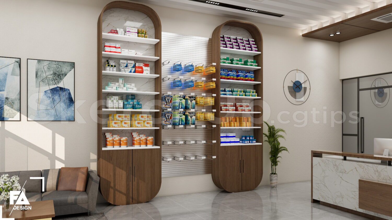 Sketchup 模型之药店室内设计-10