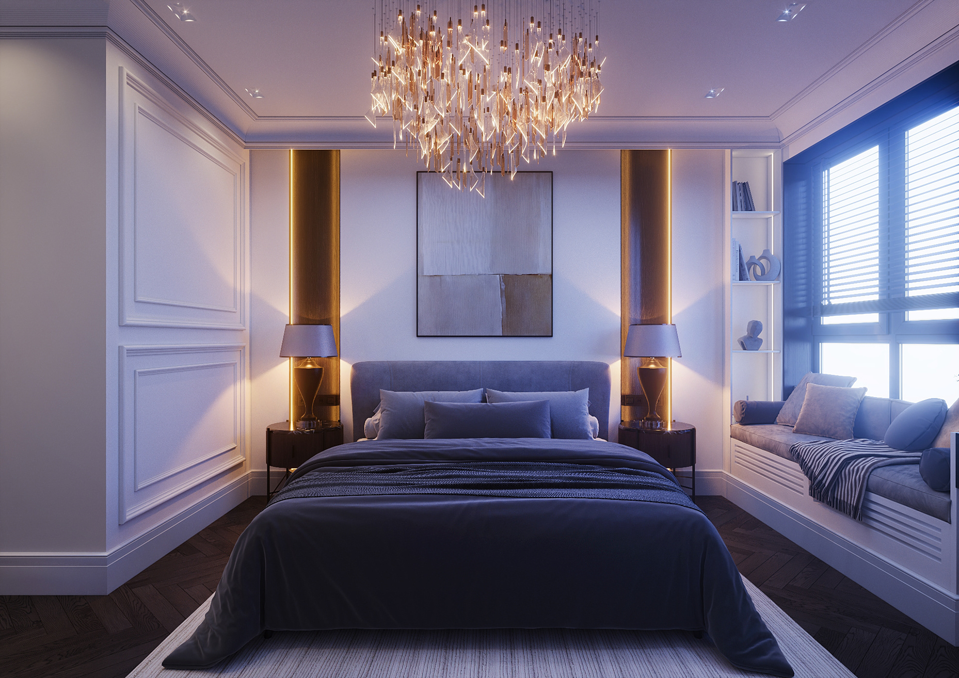 BEDROOM INTERIOR. DESIGN + 3D VISUALIZATION-8