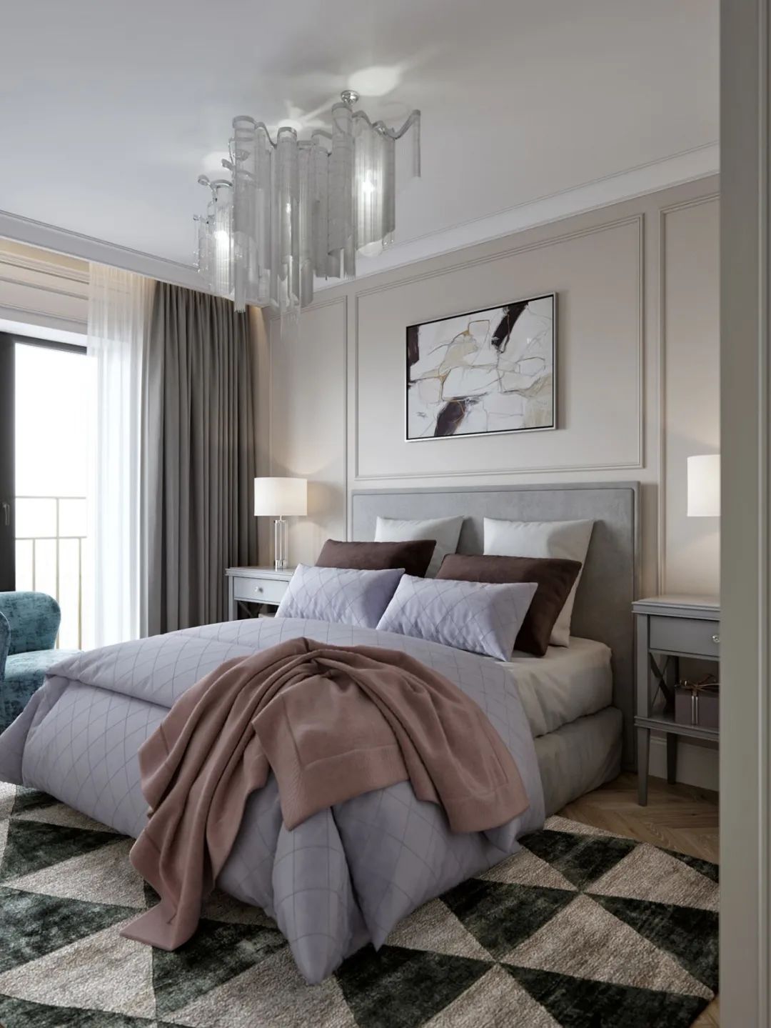 莫斯科现代轻奢高级质感的居住空间-4