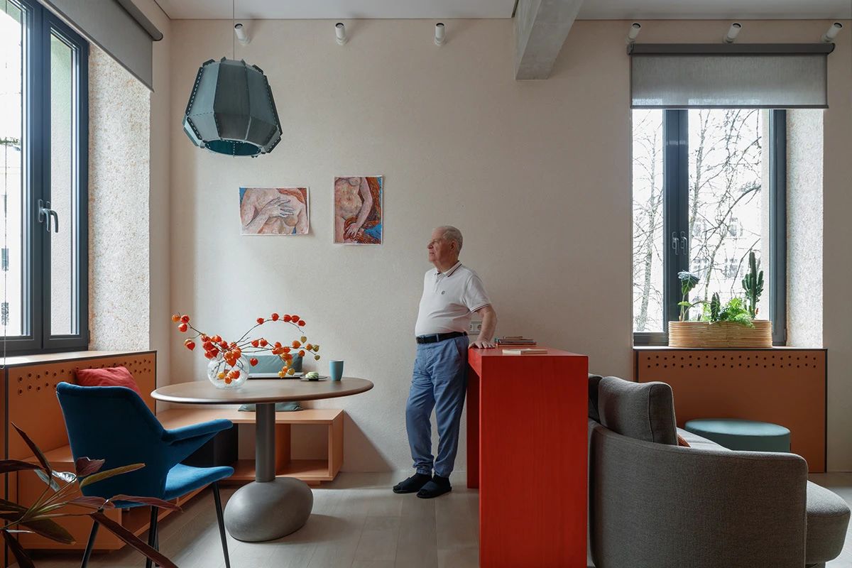 48㎡独居老人的彩色魔盒丨DVEKATI 团队-32