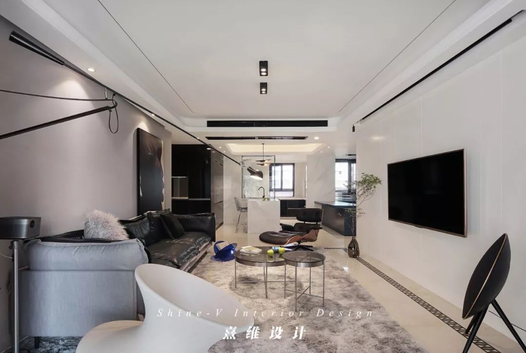 《溯洄》精装房改造 | 黑白灰的现代简约之家-59