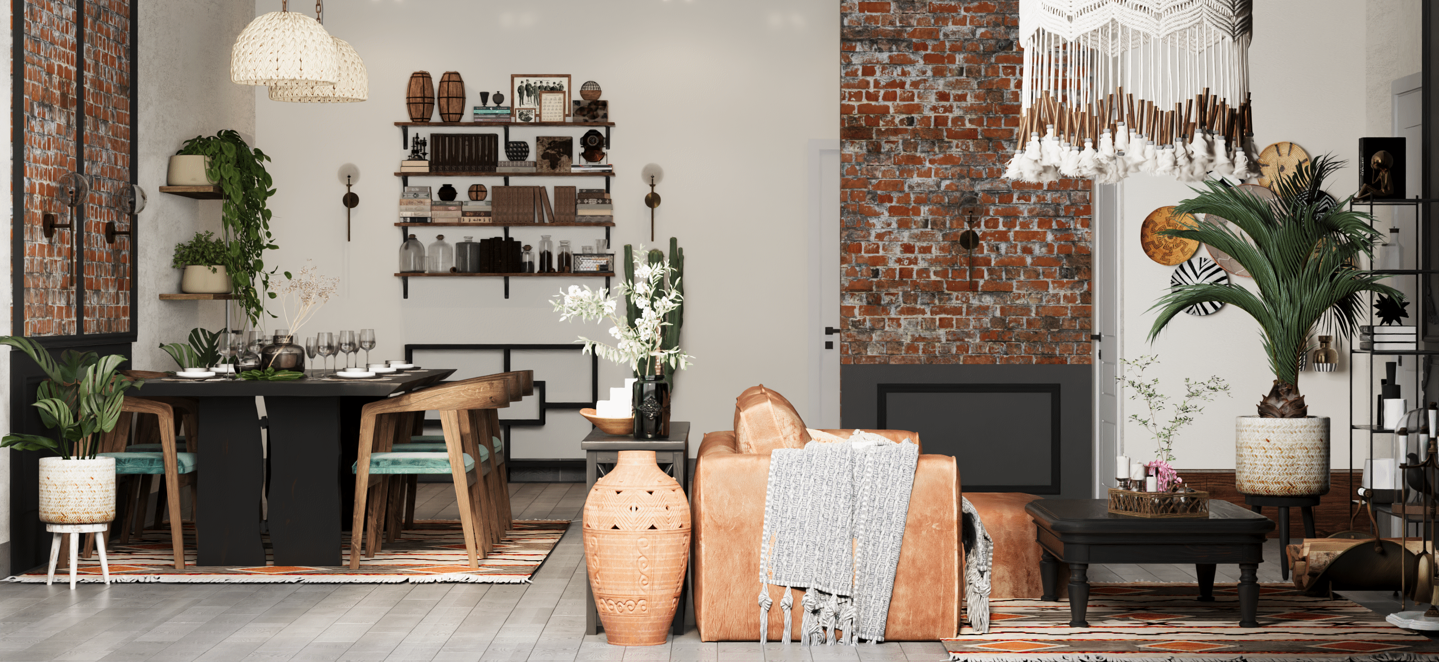 波西米亚风格温馨客厅内饰丨KA INNOVATIONS-20