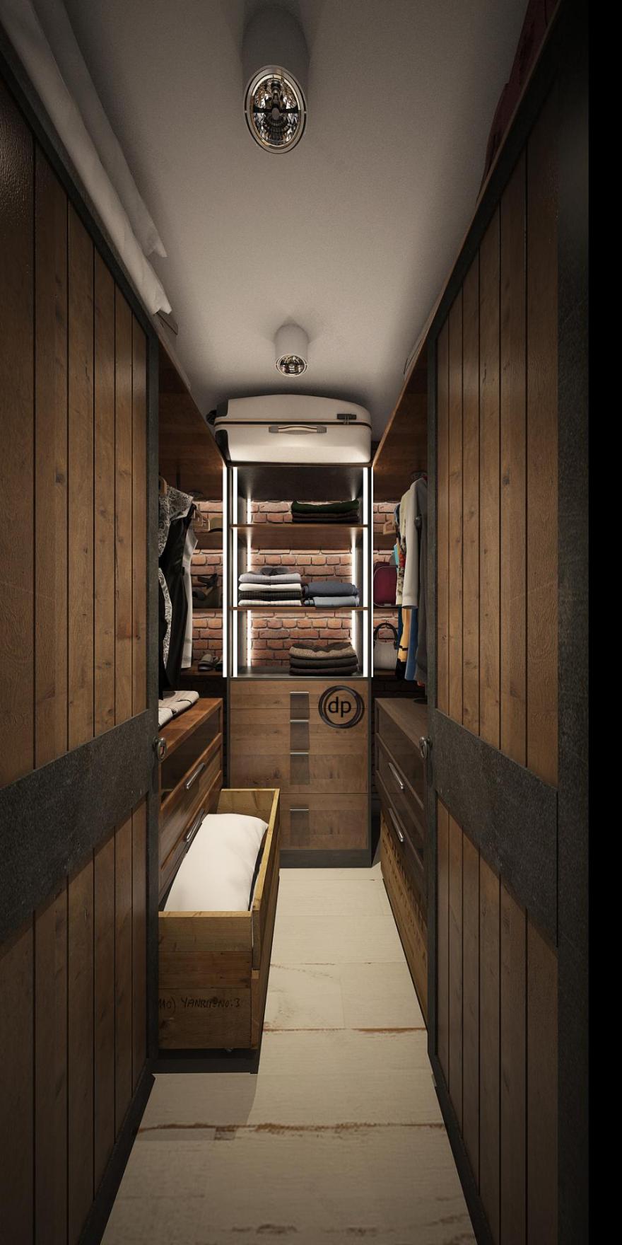 小户型公寓的 loft 设计丨俄罗斯莫斯科丨Diana(Диана)-62