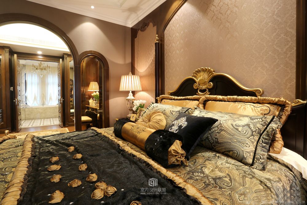 叶迹设计  重庆德旭翡翠御园B1样板间 英式贵族格调-4