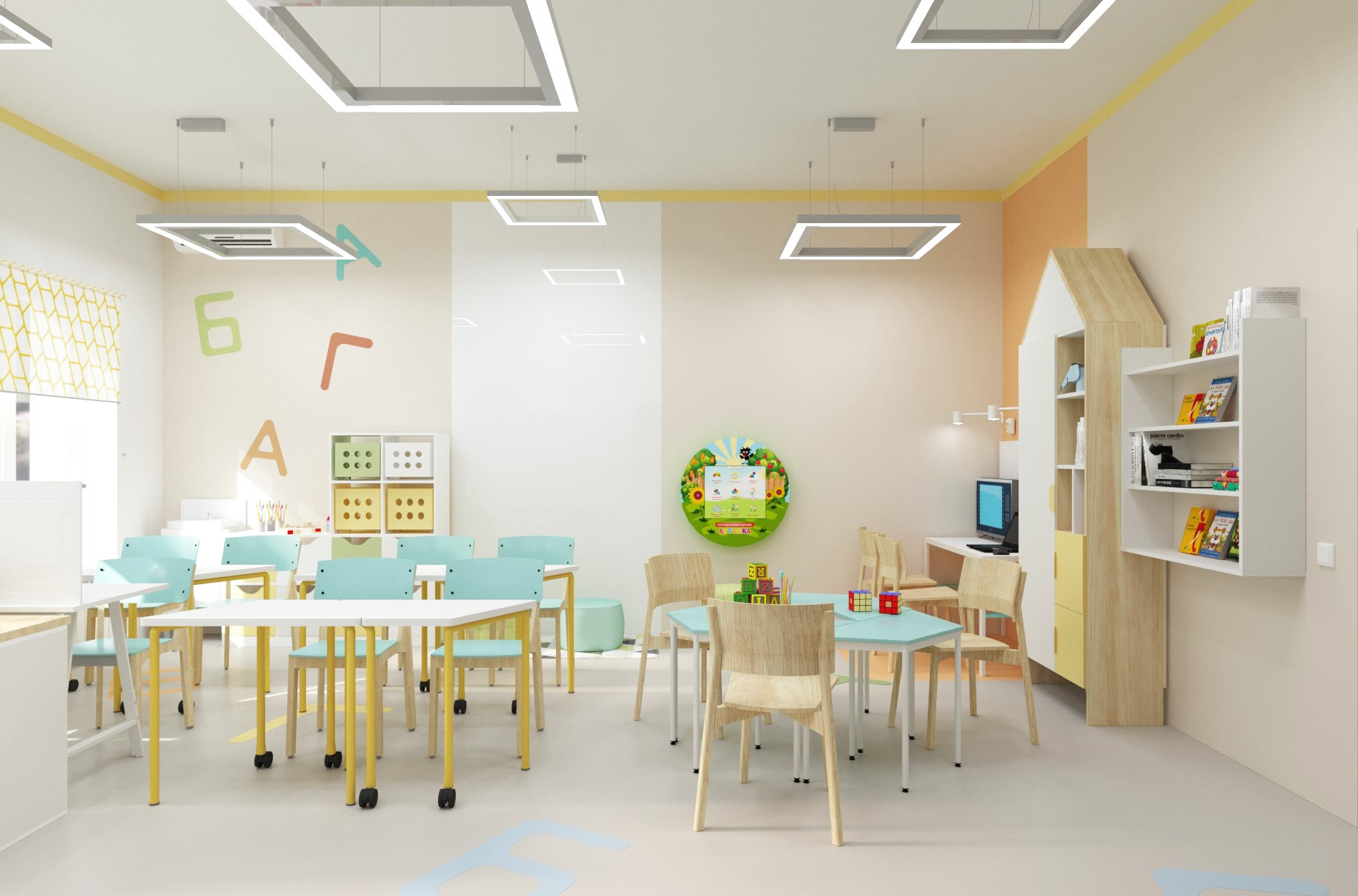 学校 30㎡言语治疗师办公室设计丨@liyastavitskaya-4