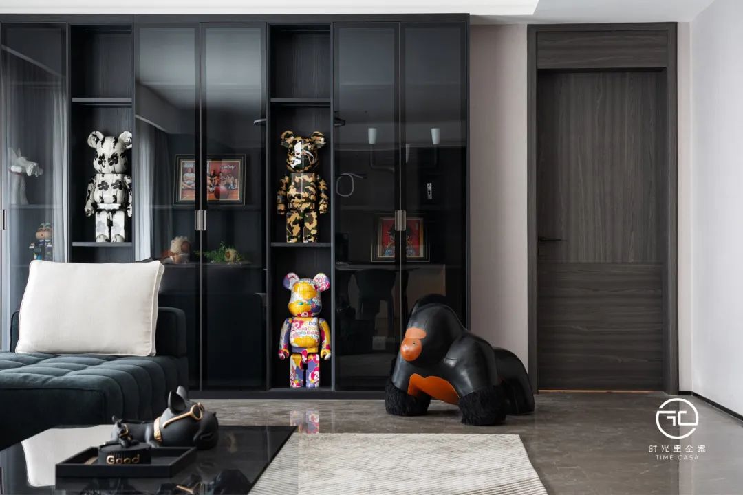 188㎡现代黑白灰质感的家丨时光里全案设计-47