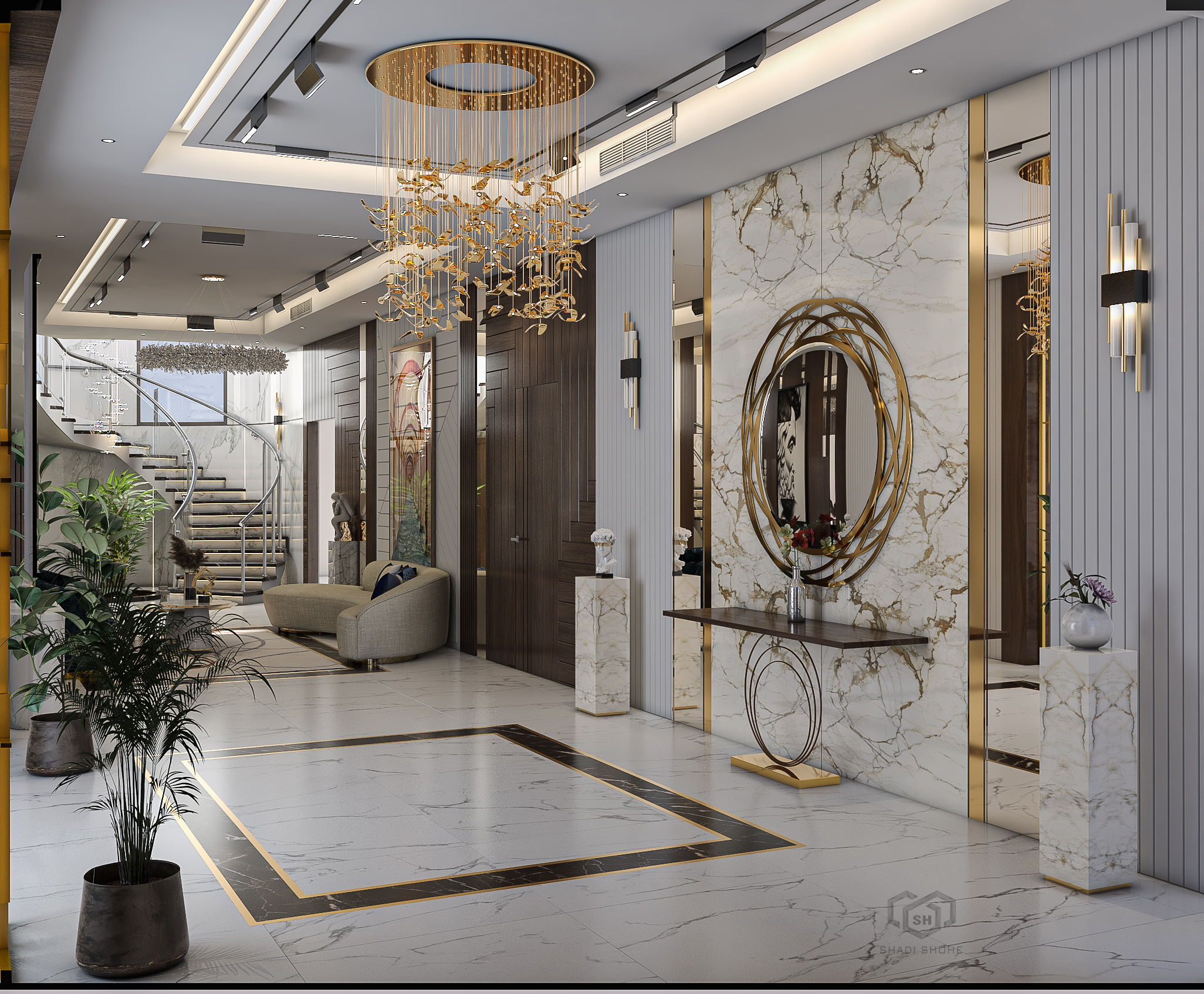 Villa Entrance with Living room-4