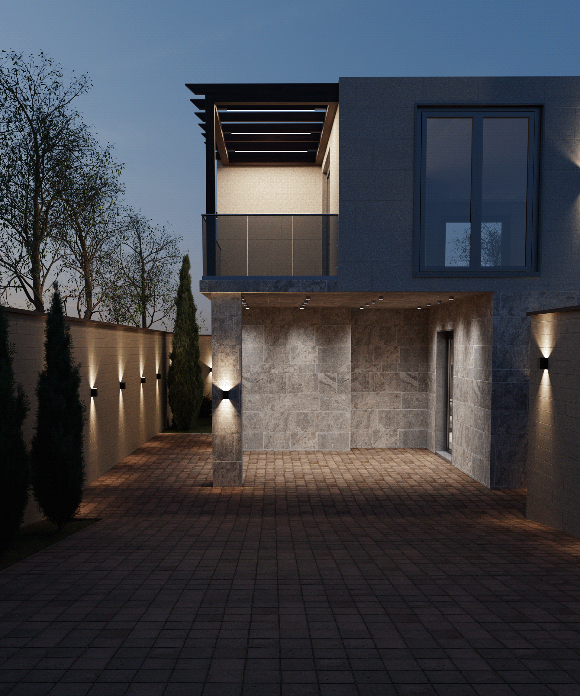 沙特别墅室内外设计-10