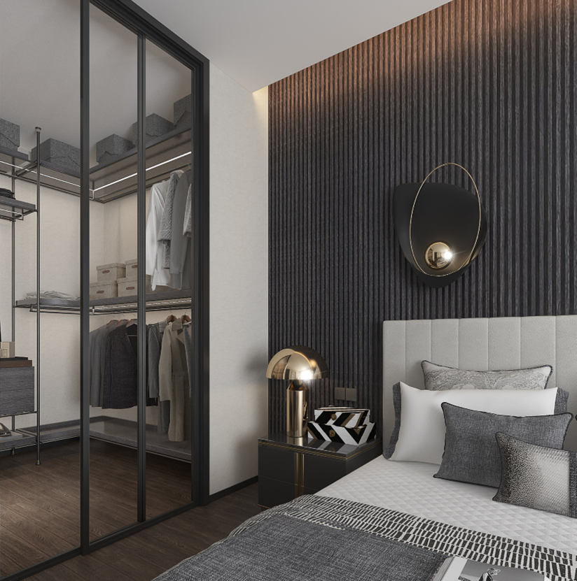 黑白灰极简摩登主义别墅住宅-27