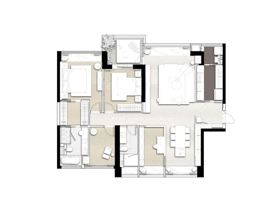 香山美墅 148㎡极简家居设计 | 温馨幸福之家-23