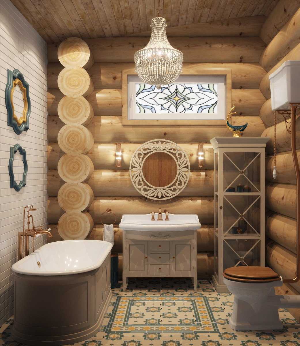 Интерьер деревянного дома-9