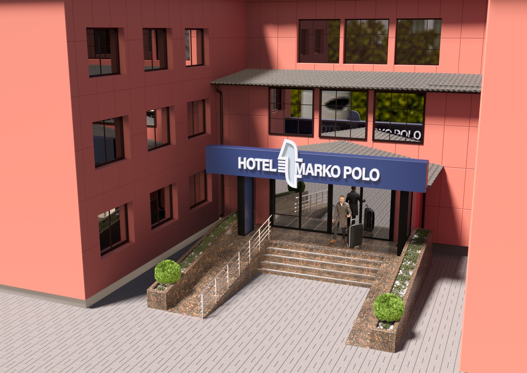 Marko Polo酒店入口组设计项目丨俄罗斯奥伦堡丨奥伦堡DALI装饰材料与设计展厅-2