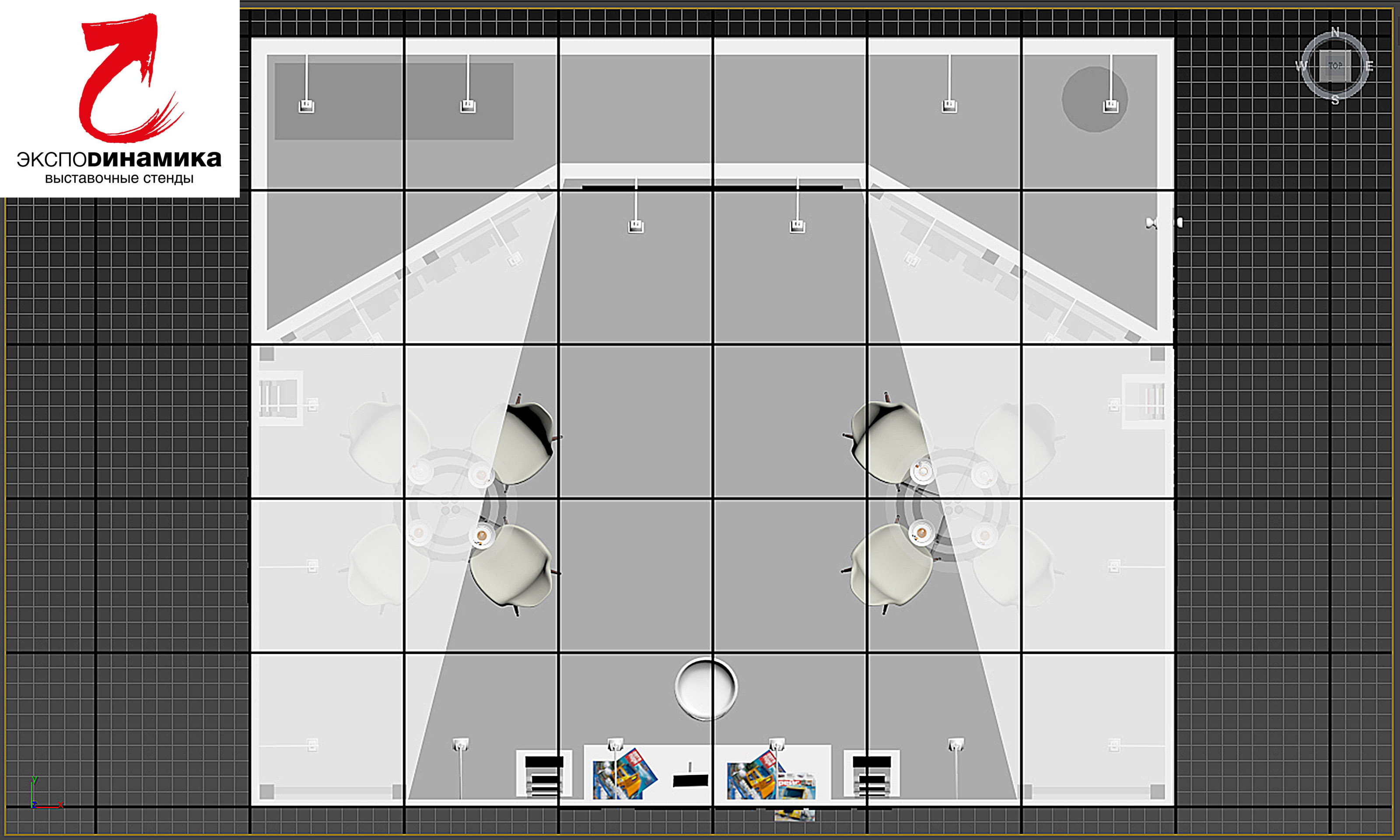 Выставочный стенд компании "РАСКАТ" вар - 4-17