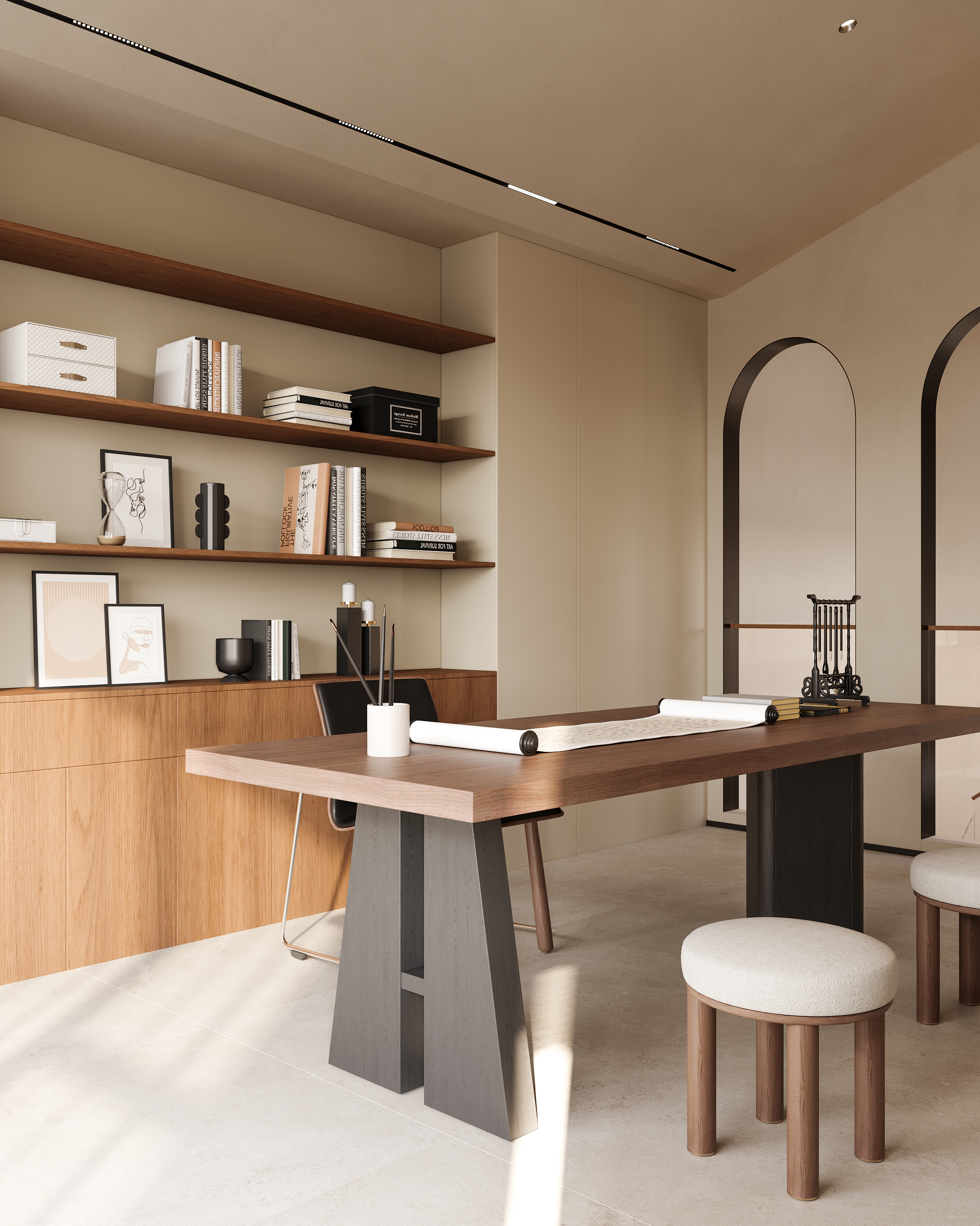 中古风家装：穿越时空的现代主义设计复兴-19