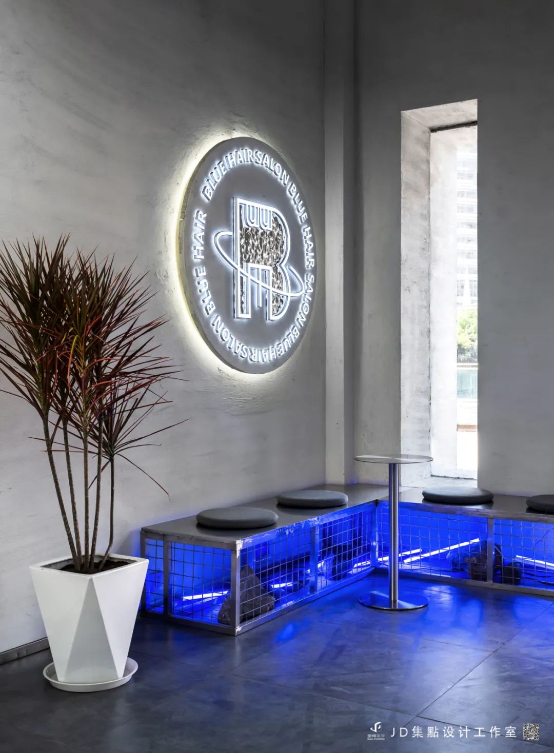 BLUE Hair Salon · 天空之境,蓝色美学空间丨JD 集點设计工作室-27