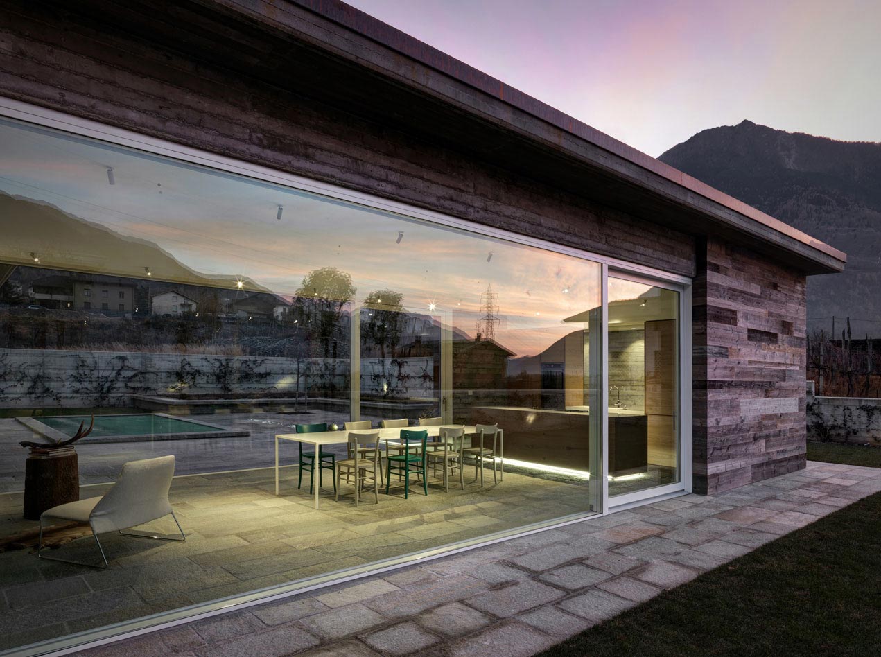 意大利阿尔卑斯山脉的绿色住宅-26