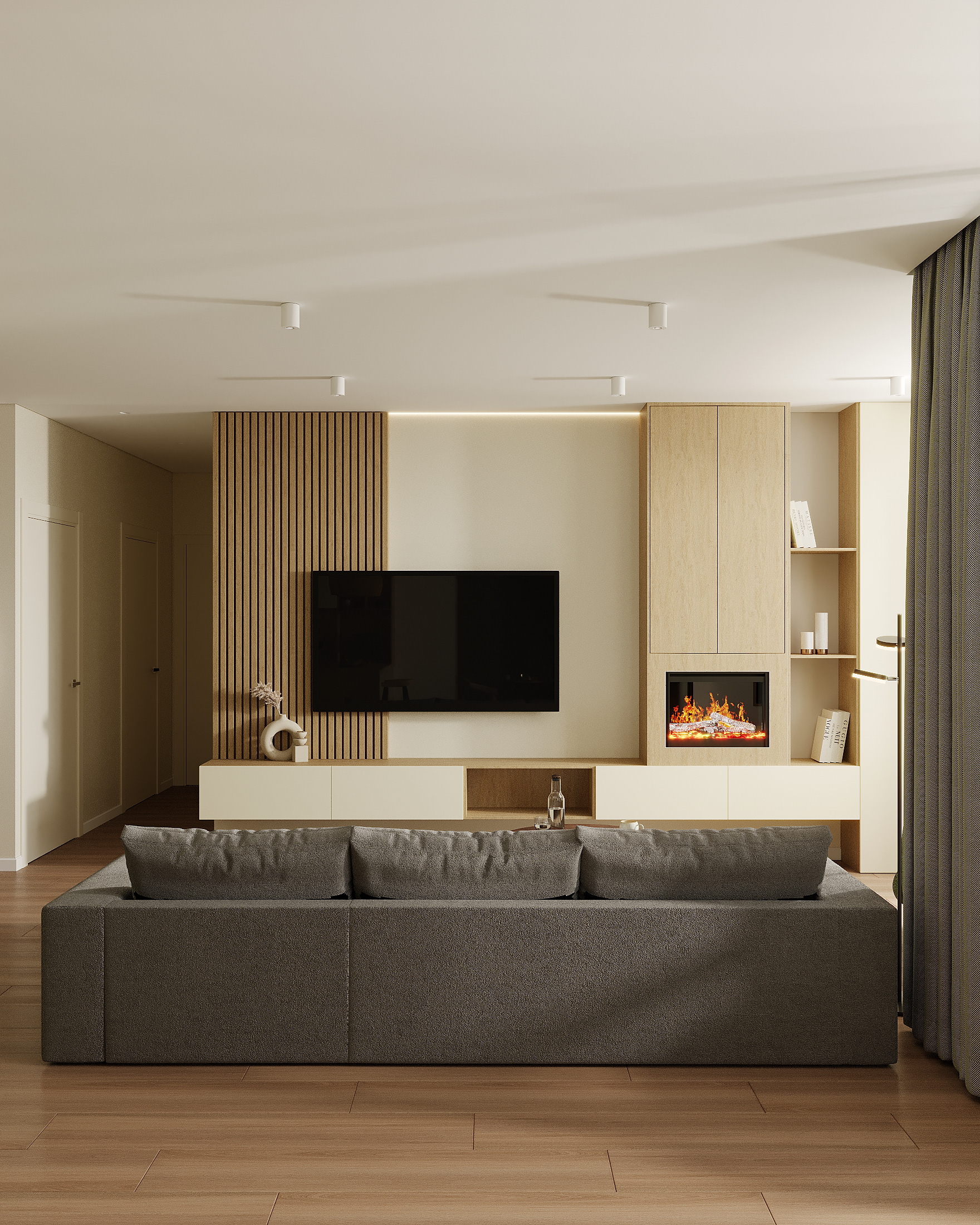 Kitchen-living room I Warm Contemporary-13