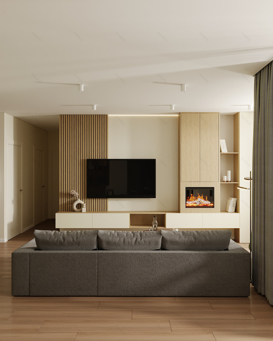 Kitchen-living room I Warm Contemporary-13