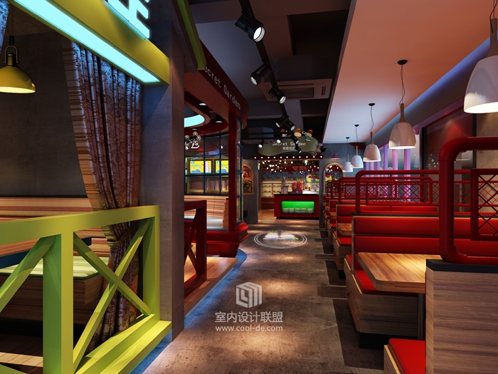 成都西餐厅装修设计——小牛凯西主题餐厅装修设计-3