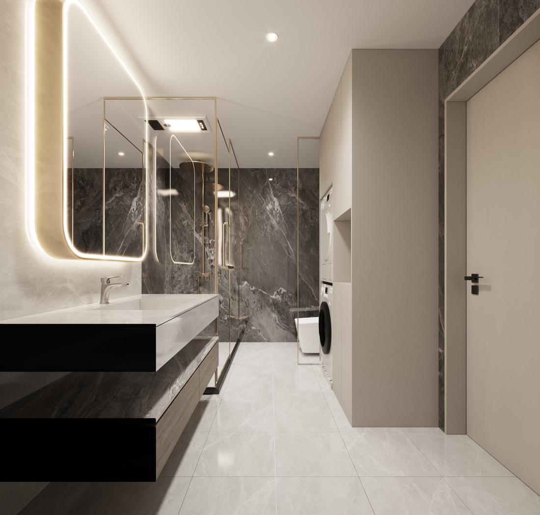 现代轻奢复式住宅设计-13