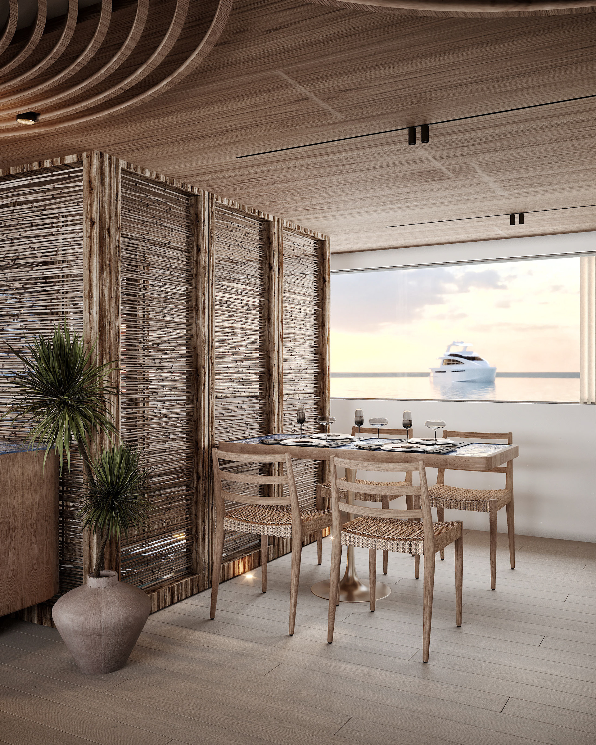 游艇餐厅，游艇卧室丨Amina El  kholy-0